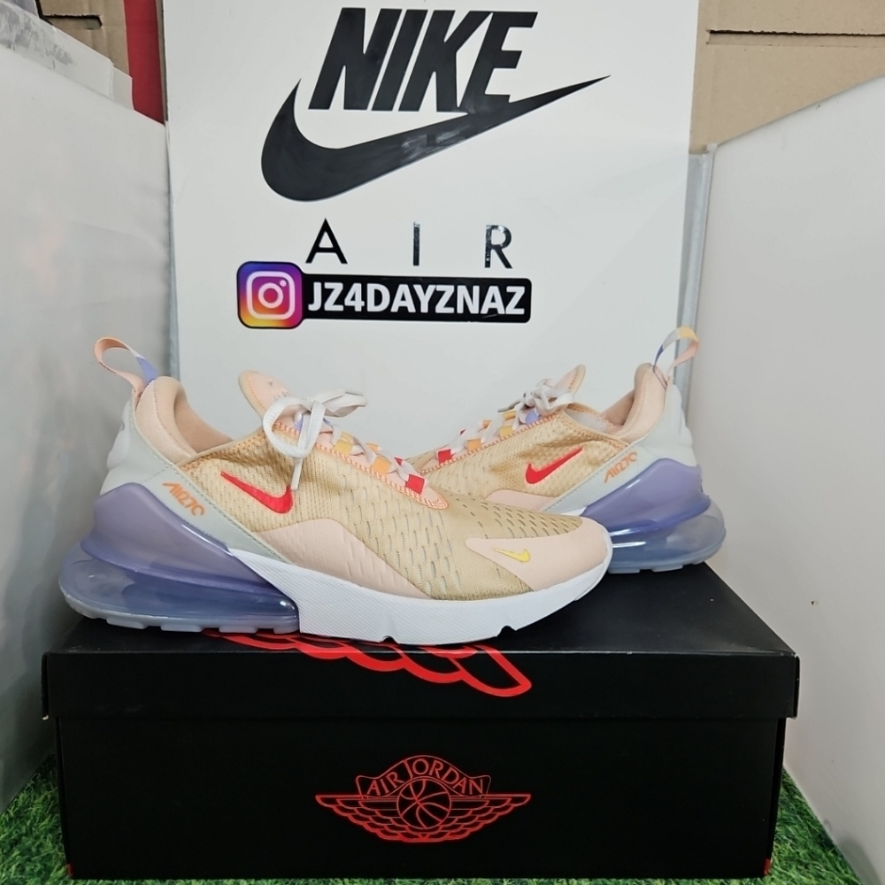 Nike Air Max 270  Washed Coral & White - WMN. SIZE 9 (7.5 MEN) CW5589 600  CLEAN